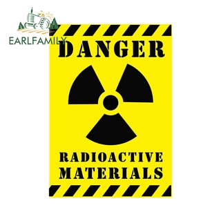 Earlfamily สติกเกอร์ป้ายเตือน ลายกราฟฟิติ Radioactive ขนาด 13 ซม. x 9.2 ซม. สําหรับตกแต่งตู้เย็น รถยนต์