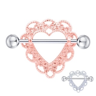 Heart shaped nipple ring