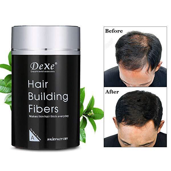 dexe-hair-building-fibers-22g-ผงไฟเบอร์-ปิดผมบาง-ที่ปิดเหม่ง-ผงไฟเบอร์เพิ่มผมหนา-ปิดผมบางขนาด-22-กรัมt0500