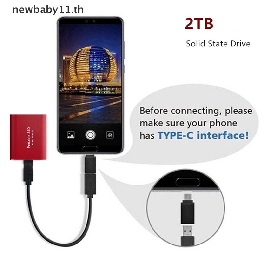 ภาพสินค้าOnebaby ฮาร์ดดิสก์มือถือ SSD 4TB 2TB 1TBGB Type C USB3.1 แบบพกพา จากร้าน newbaby11.th บน Shopee ภาพที่ 4