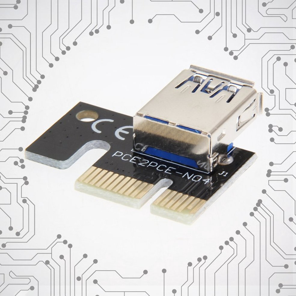 ภาพหน้าปกสินค้าUSB3.0 Graphics Card Riser Card PCI-E 1X To 16X Mining Extension Adapter