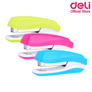 Deli 0350 Stapler Half Strip เครื่องเย็บกระดาษ 25 แผ่น (คละสี 1 ชิ้น) เครื่องเขียน อุปกรณ์การเรียน ที่เย็บกระดาษ