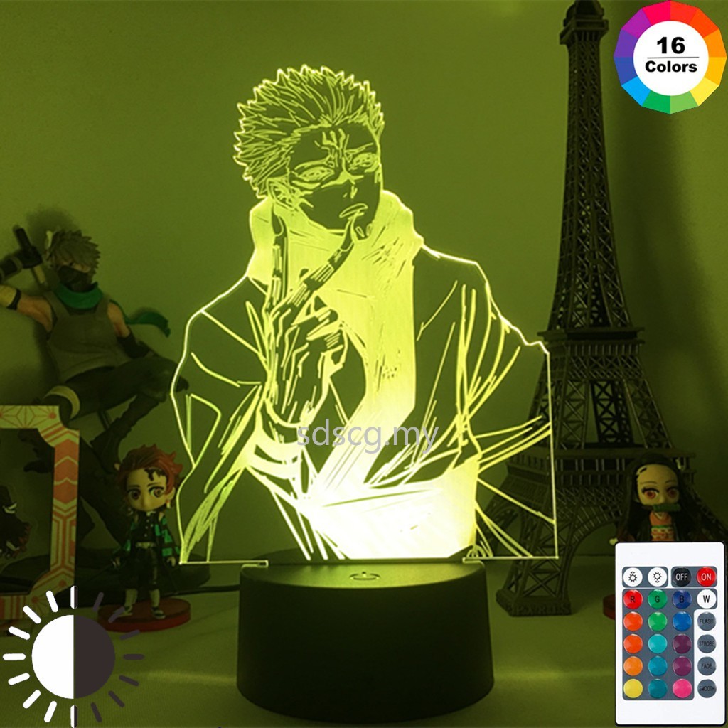 Jujutsu Kaisen Gojo Satoru โคมไฟ Led 3D เปลี่ยนสีได้ 16 สี สําหรับตก ...