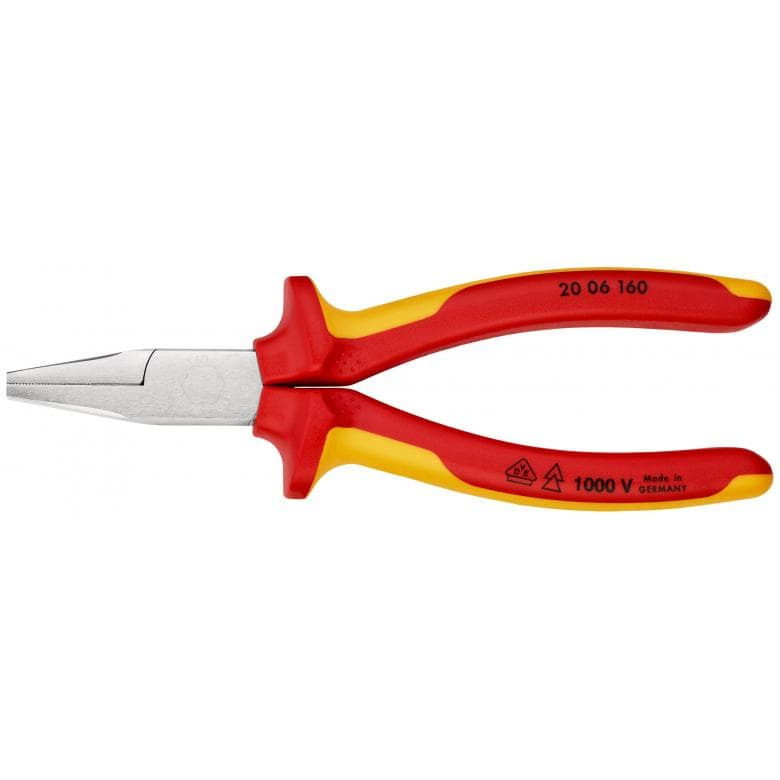 knipex-flat-nose-pliers-vde-160-mm-คีมปากแบน-vde-160-มม-รุ่น-2006160