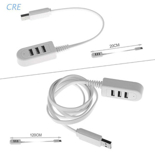 Cre High Speed 3 พอร์ต Usb 2.0 Hub อุปกรณ์เสริมสําหรับชาร์จแล็ปท็อปพีซีคอมพิวเตอร์