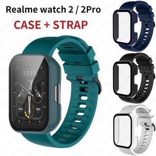 ภาพหน้าปกสินค้า2in1 สาย + เคส สําหรับ Realme Watch 3 3 Pro / Realme Watch 2 2 Pro สมาร์ทวอทช์ กระจกกันรอย + ฝาครอบ ที่เกี่ยวข้อง