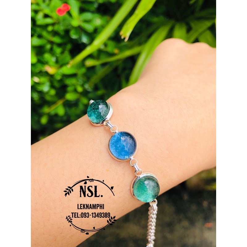 ภาพสินค้าสร้อยข้อมือไหลน้ำพี้ ไหล 3 เม็ด จากร้าน nsl.leknamphi บน Shopee ภาพที่ 2