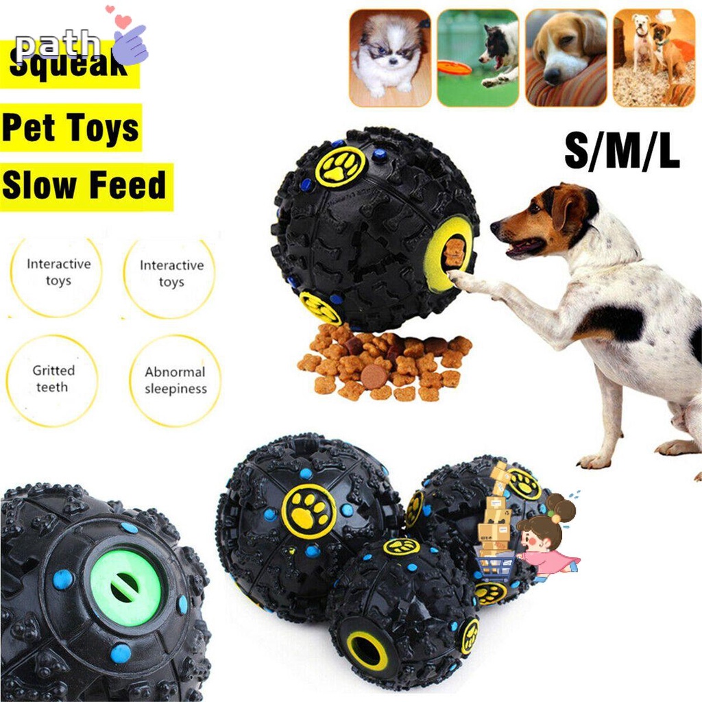 View of PATH Creative Squeaky Chew Toy Safety Tough Treat Sound Dog Giggle Ball ...