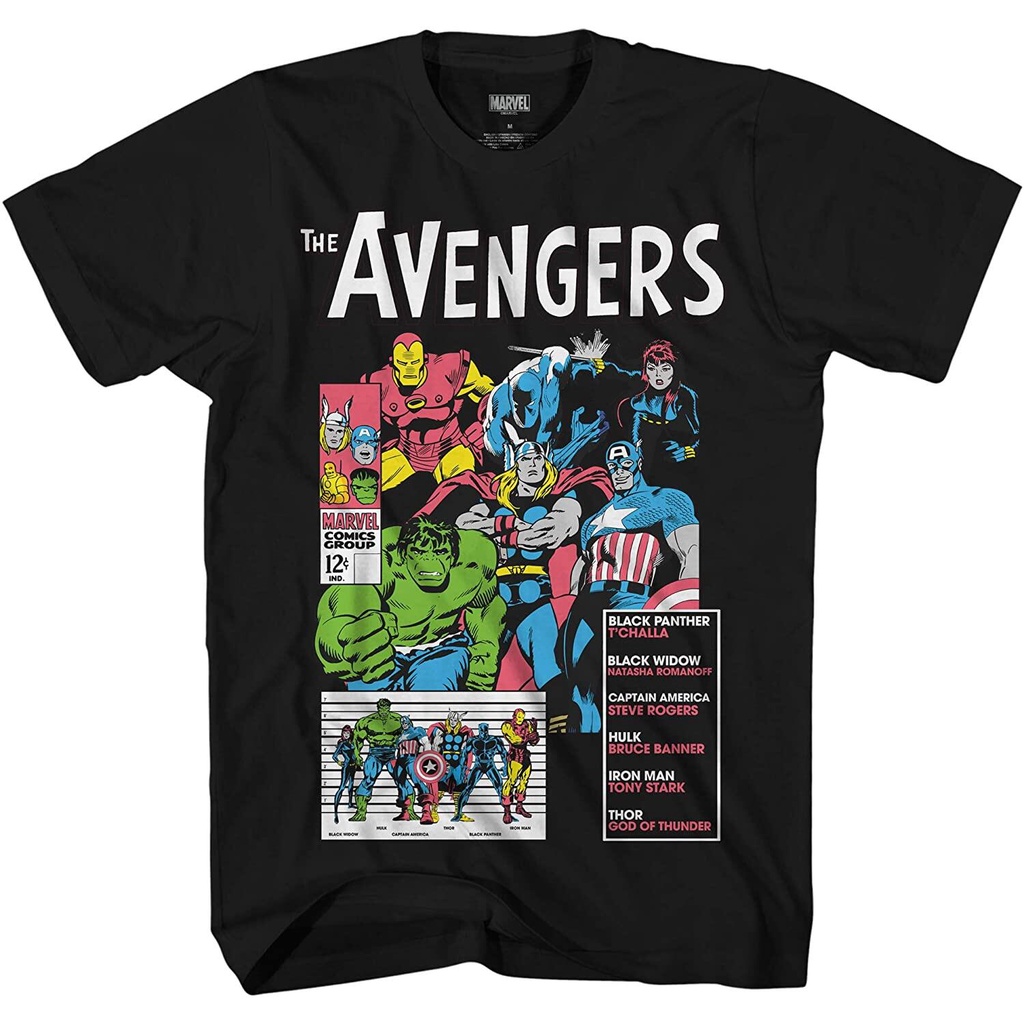 marvel-comics-group-shirt-spiderman-ironman-captain-america-amp-amp-hulk-tee-throwback-classic-t-shirt-เสื้อยืด-new