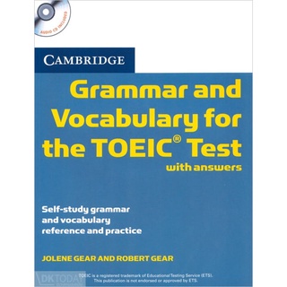 DKTODAY หนังสือ CAM.GRAMMAR&amp;VOCAB FOR THE TOEIC TEST W ANS.&amp;CD