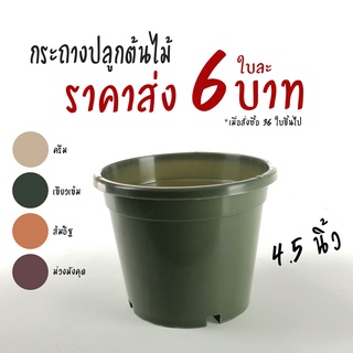 สินค้า กระถางปลูกต้นไม้ 4.5 นิ้ว ขั้นต่ำ 12 ใบ คละสีได้