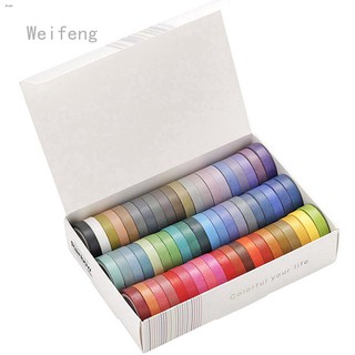 Weifeng เทปวาชิ หลากสีสัน สำหรับตกแต่งสแครบบุ้ค จำนวน 60 ม้วน