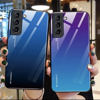 [ ส่งจากไทย ] Case Samsung galaxy S21FE เคสกระจกสองสี เคสกันกระแทก ขอบนิ่ม เคสกระจกไล่สี สินค้าใหม่ Samsung S21FE