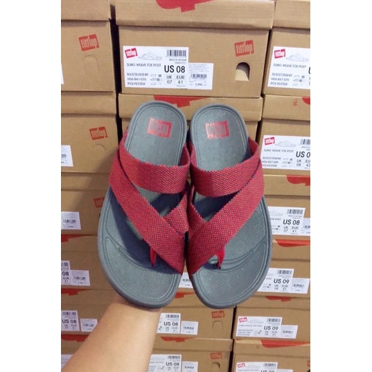 รองเท้าfitflop-สีแดงจุดเทา-ของแท้100