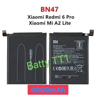 แบตเตอรี่ Xiaomi Redmi 6 Pro / Mi A2 Lite BN47 4000mAh ประกัน 3 เดือน