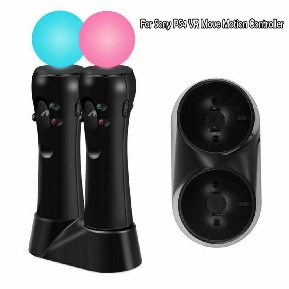 Spænde Rig mand maling Dual Charger Dock For PS3 / PS4 VR Motion Controller Playstation Move  Controller | Shopee Thailand