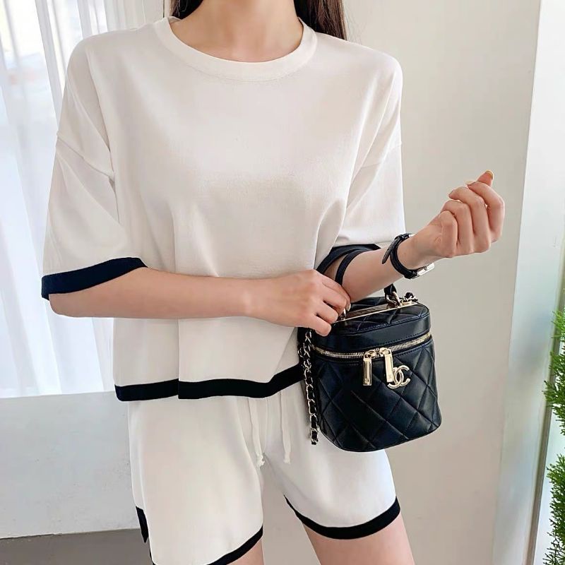 hot-new-เซ็ทไหมพรมแขนสั้น