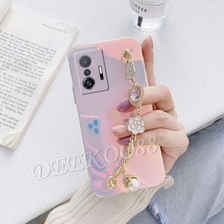 Ready Stock เคสโทรศัพท์ Xiaomi Mi 11T Pro 11 Lite 5G NE POCO X3 GT NFC M3 Pro F3 11 Ultra 10T Pro 2021 New Casing Colorful Gradient Purple Softcase Silicone Cover With Love Diamond Bracelet เคส Mi11T 11TPro 11LiteNE POCOX3 X3GT Phone Case