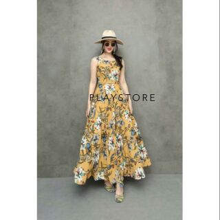 maxi dress ตัวยาวลายดอก