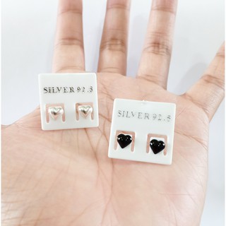 สินค้า ต่างหูเงินแท้ heart earrings ( 92.5% ) ( เงินแท้ ) ( หัวใจ )