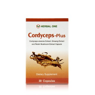 **บำรุงร่างกาย ** Herbal One Cordyceps - plus 30 แคปซูล ตังถั่งเฉ้า พลัส จินเสง โสม เห็ดหลินจือ