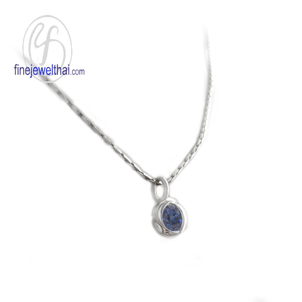 finejewelthai-จี้ไพลิน-ไพลิน-จี้พลอย-พลอยประจำเดือนเกิด-blue-sapphire-silver-pendant-birthstone-p1054bl00