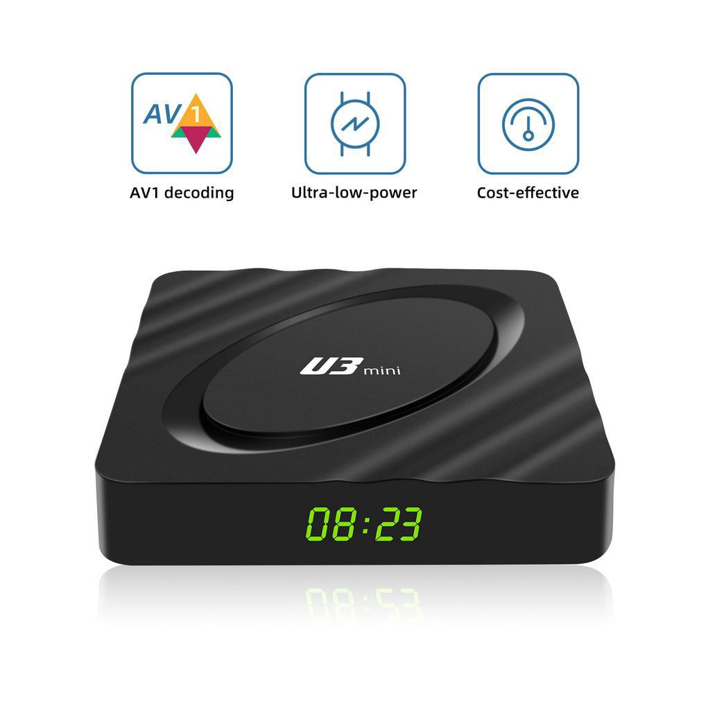 กล่องtv-box-u3-mini-amlogic-android-11-bt-dual-band-wifi-8k-4k-smart-android-tv-box-u3-mini-smart-tv-32gb-hd