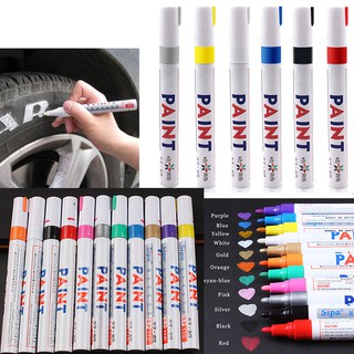 สินค้า ปากกามาร์กเกอร์สี แบบกันน้ำ สำหรับตกแต่งล้อรถยนต์