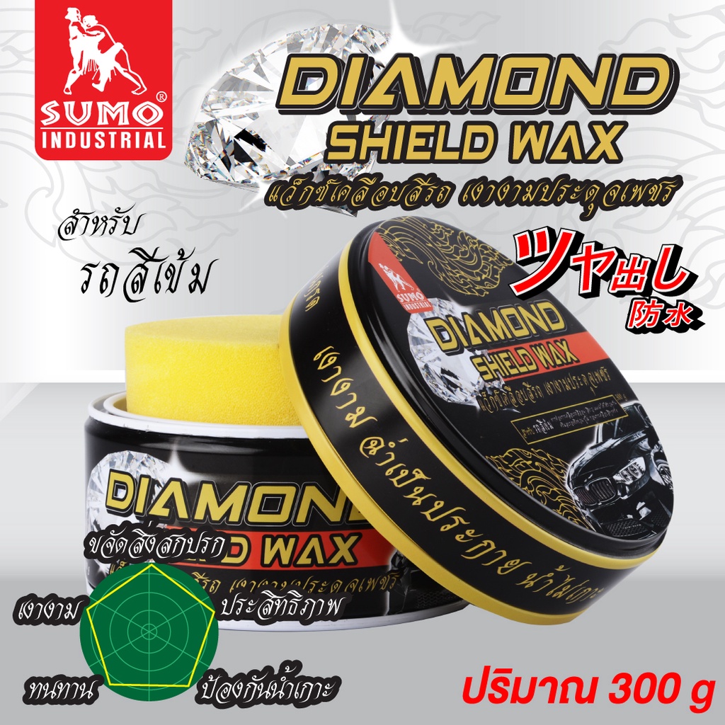 แว็กซ์เคลือบสีรถ-รถสีเข้ม-300g-sumo