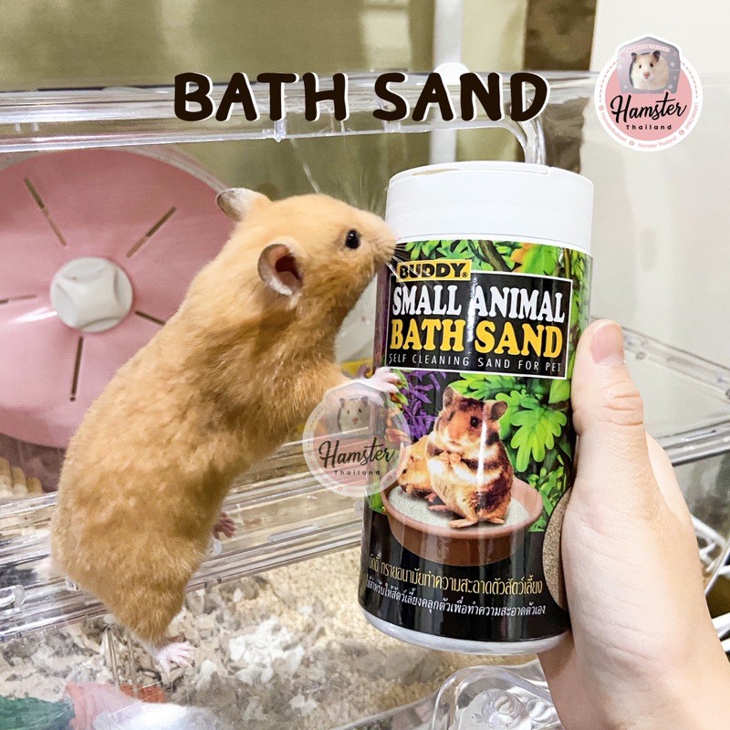 ภาพหน้าปกสินค้าทราย กระปุก ทรายอาบนำ้ บัดดี้ Bath Sand ทรายละเอียดสำหรับอาบนำ้ คลุกตัว แฮมสเตอร์ เม่นแคระ จากร้าน hamsterthailand บน Shopee