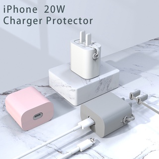 ภาพขนาดย่อสินค้าเคสอะแดปเตอร์ชาร์จ ซิลิโคนบาง สําหรับที่ชาร์จ Compatible for Iphone 20W