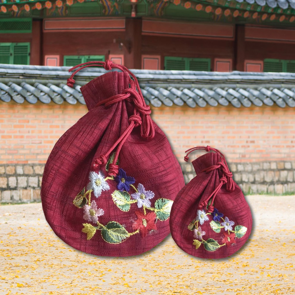 สินค้าเกาหลี-กระเป๋าผ้าเกาหลี-กระเป๋าน่ารักๆ-กระเป๋าเกาหลี-ลวดลายดอกไม้