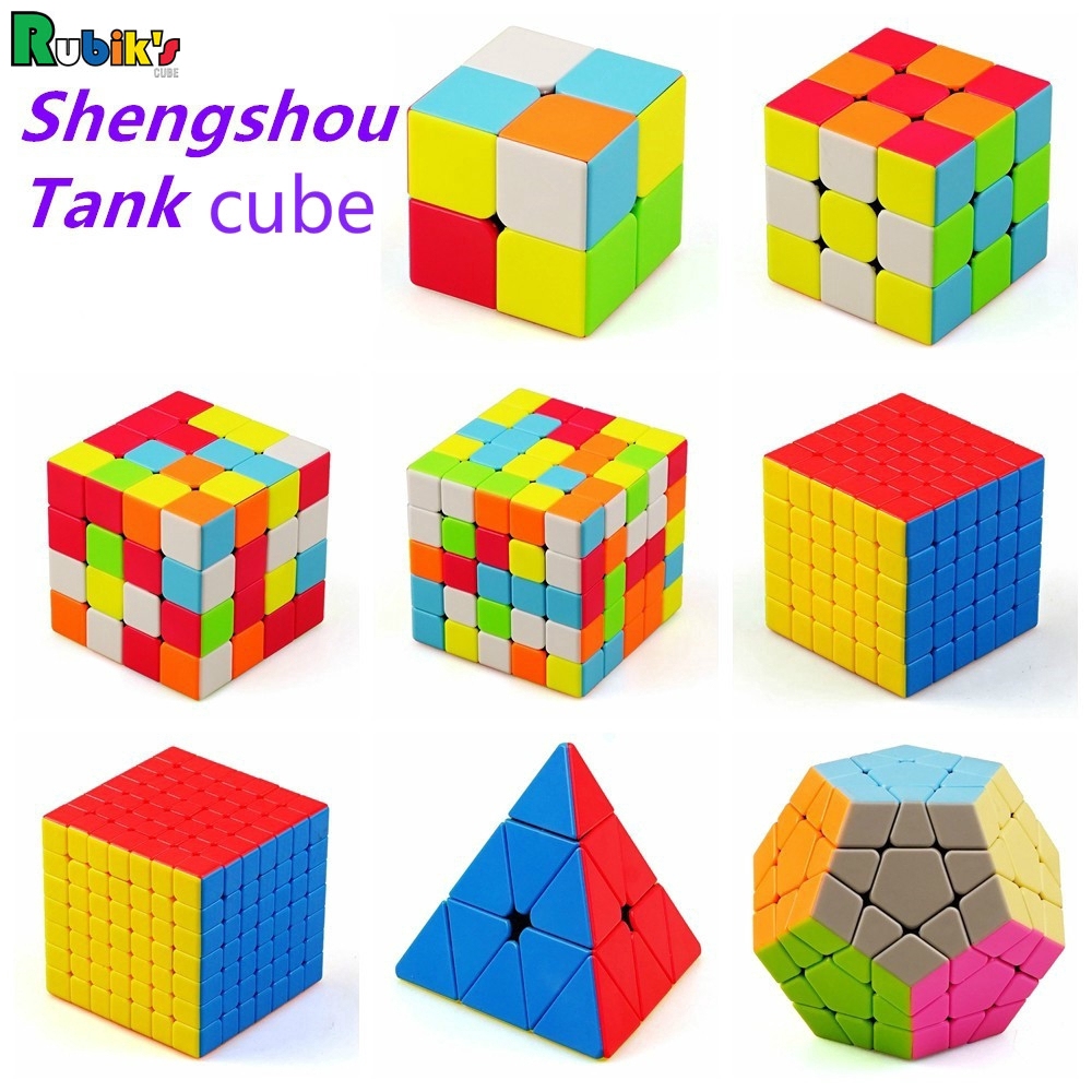 ภาพหน้าปกสินค้ารูบิค Shengshou Tank 2X2 3X3 4X4 5X5 Pyramid Megaminx Rubik Cube