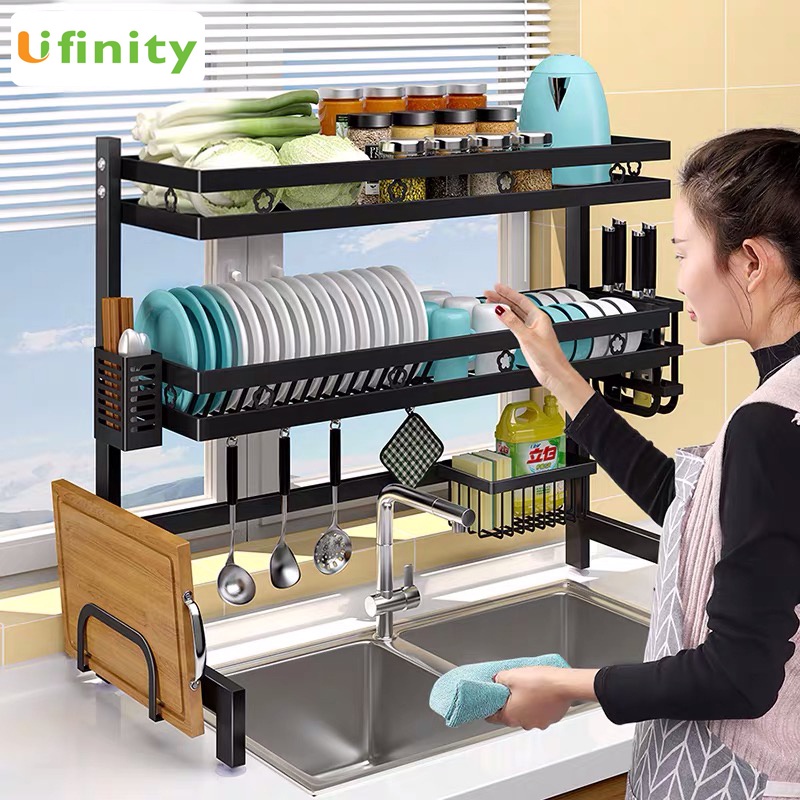 รูปภาพสินค้าแรกของLifinity ชั้นวางจาน ที่คว่ำจาน 120/105ซม ชั้นวางของในครัว