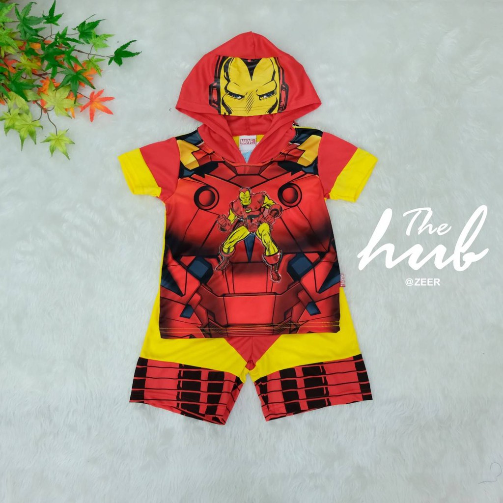 ส่งฟรีems-ชุดเด็ก-set-เสื้อ-กางเกง-iron-man