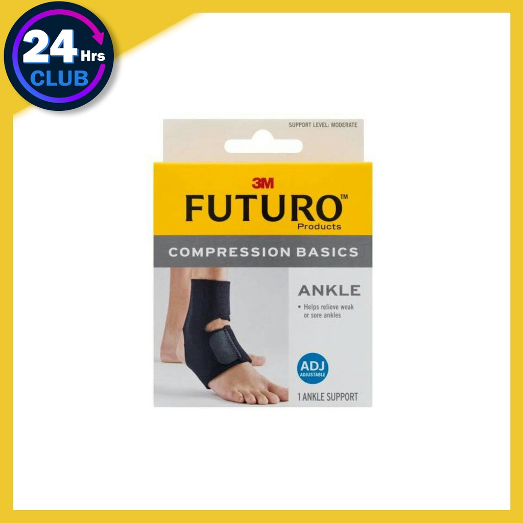 futuro-compression-basics-ankle-ฟูทูโร่-พยุงข้อเท้า-รุ่นเบสิค-ปรับกระชับได้สีดำ-m9328
