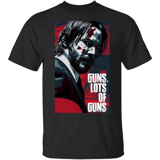 เสื้อยืด แบบเข้ารูป พิมพ์ลาย John Wick แฟชั่นสําหรับผู้ชายS-5XL