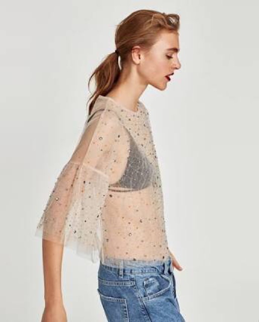 sale-new-zara-tulle-blouse-size-l