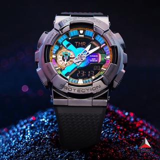 【พร้อมส่ง】Casio G-shock GM-110B-1A นาฬิกาข้อมือดิจิทัล อะนาล็อก สายเรซิน สเตนเลส สีดํา สําหรับผู้ชาย