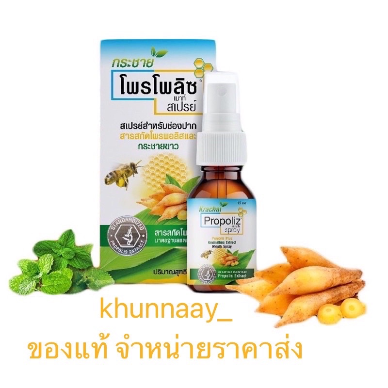 ภาพหน้าปกสินค้าPropoliz Mouth Spray 15ml.สเปรย์สำหรับช่องปากและลำคอ พ่นแก้เจ็บคอ มีของพร้อมส่ง