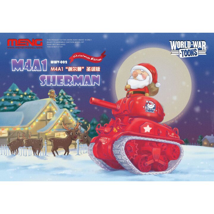 โมเดลรถถังไข่-meng-model-wwv-002-m4a1-sherman-christmas-edition