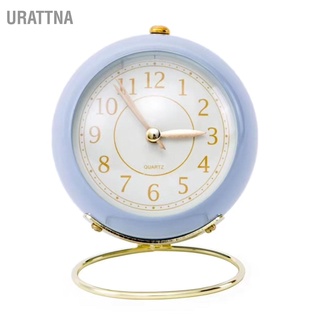 Urattna นาฬิกาปลุกควอตซ์ ทรงกลม ขนาดเล็ก กันการกัดกร่อน สําหรับห้องนอน โรงเรียน