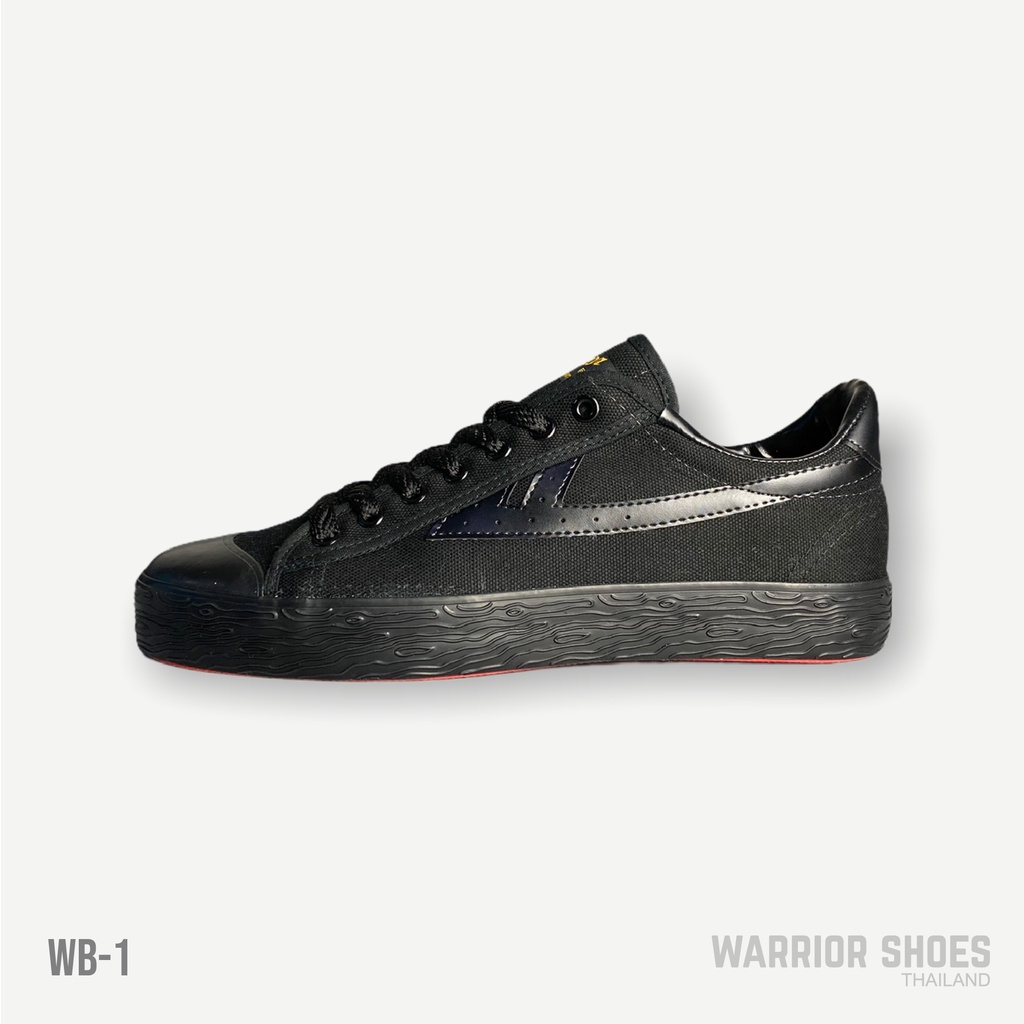 ภาพหน้าปกสินค้าWarrior shoes รองเท้าผ้าใบ รุ่น WB-1 สี Black จากร้าน warrior_shoes_thailand บน Shopee