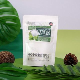 สินค้า สตีเวีย อิริทริทอล ธรรมชาติ 100% (Stevia x Erythritol) นำเข้าจากอเมริกา ตรา Superboost Superfood คีโต เบาหวาน ทานได้