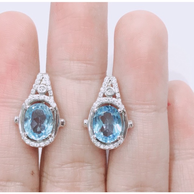 ต่างหูพลอยโทแพซสีฟ้าอ่อน-swiss-blue-topaz-เงิน-92-5-ge2390