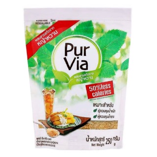 PUR VIA (เพอร์ เวีย) น้ำตาลเทียมผสมหญ้าหวาน ขนาด 250 กรัม