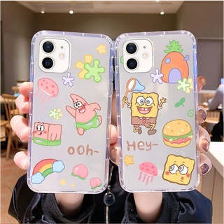 For Tecno POVA 5 4 Pro Spark 10 Pro Spark GO 2023 POVA 2 NEO POP 5 4 LTE Spark 8C 7T 7 Pro 6 Go Camon 18P Burger SpongeBob Fun Transparent Phone Case