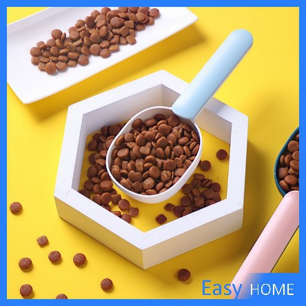 ที่ตักอาหารสุนัข-แมว-ช้อนตักอาหาร-พร้อมตัวหนีบปากถุง-ตักข้าว-food-spoon