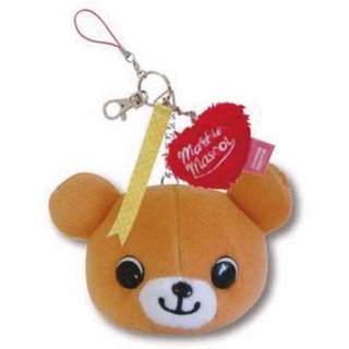 แท้ 100% จากญี่ปุ่น พวงกุญแจ Marble Mascot Cell Phone Charm (Howakuma Brown)