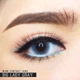 Big Lady Gray Blue Sky สีเทา สีฟ้า ขอบฟุ้ง บิ๊กอาย สายฝอ ตาฝรั่ง Wink Contact Lens คอนแทคเลนส์ ค่าสายตา สายตาสั้น แฟชั่น